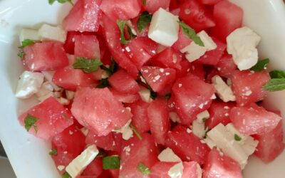 Frisse watermeloen salade